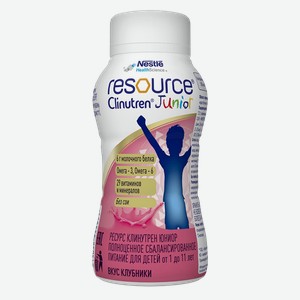 Смесь детская КЛИНУТРЕН ЮНИОР Клубника лечебно-профилактическая, 200мл