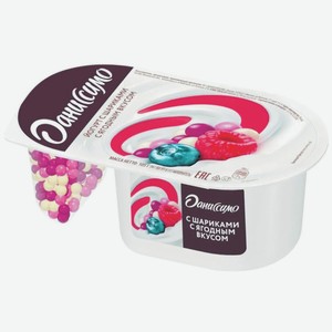 Йогурт Даниссимо Фантазия Хруст.ягодные Шарики 105г 6.9%