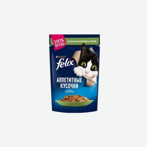 Корм влажный для взрослых кошек Felix Аппетитные кусочки кролик 85 г