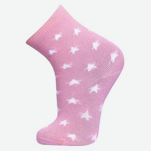 Носки детские АШАН Красная птица розовые со звездами, р.8/10