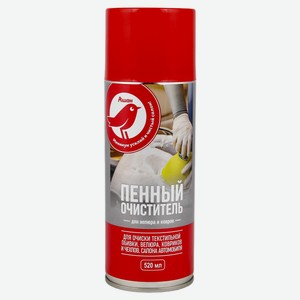 Очиститель АШАН Красная птица пенный для велюра и ковров, 400 мл
