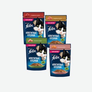 Корм Влажный Феликс Для Кошек В Ассортименте 75г