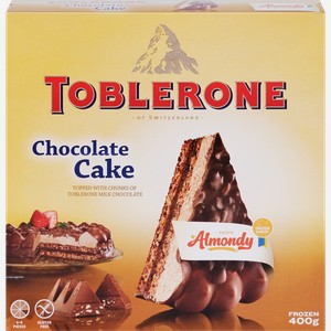 Торт замороженный ALMONDY Миндальный с кусочками Toblerone, 400г