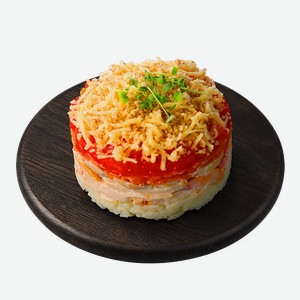 САЛАТ СЛОЕНЫЙ с мясом копченой курицы (СПГМ, 100г