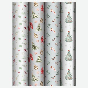 Упаковочная бумага глянц. 70*100см, MESHU  Christmas decorat