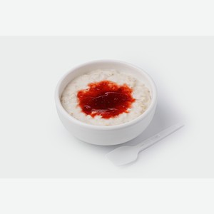 Каша овсяная на молоке в наборе с клубничным топпингом 250 г