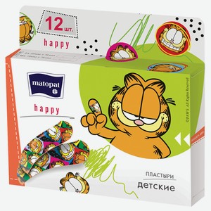 Пластырь Matopat Happy 12шт