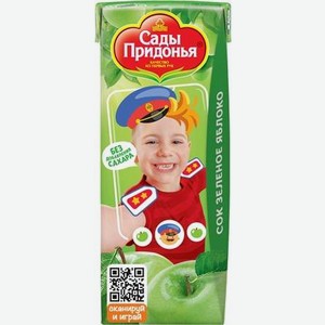 Сок Сады Придонья Зеленое яблоко, 0.2 л
