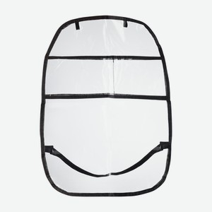 Накидка защитная на спинку сиденья World Rider непромокаемая пвх прозрачная с карманами 60х40см