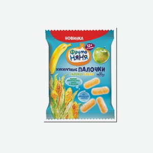 Палочки кукурузные ФрутоНяня Яблоко банан с 12 месяцев 20 г