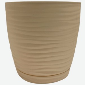 Горшок для цветов Лиана с поддоном в ассортименте 1.7л, 1.7 л