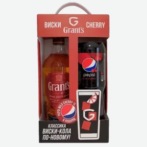 Виски Grant s Triple Wood 3 Years Old 0,7 л в подарочной упаковке + Pepsi 1 л