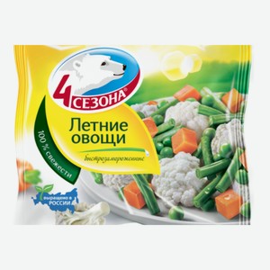 Смесь овощная 4 Сезона Летние овощи быстрозамороженная 400 г