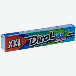 Жевательная Резинка Дирол, Colors Xxl, Ассорти Мятных Вкусов, Ассорти Фруктовых Вкусов, 19 Г