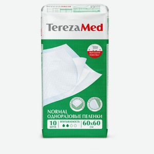 Пеленки одноразовые TerezaMed Normal 60x60 см, 10 шт