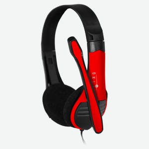 Компьютерная гарнитура Oklick HS-M150 черно-красная