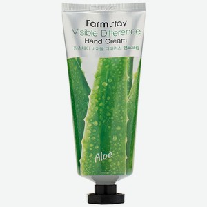 FARMSTAY Крем для рук с экстрактом алоэ Visible Difference Hand Cream Aloe, 100 гр