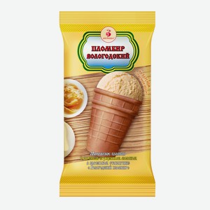 БЗМЖ Мороженое Вологодский пломбир варен.сгущ.молоко в/ст 10