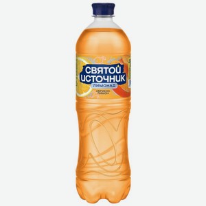 Лимонад Святой Источник со вкусом абрикоса и лимона газированный 1л, 1 л
