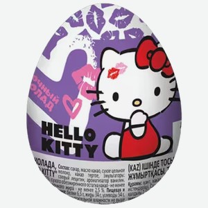 Шоколадное яйцо Hello Kitty из молочного шоколада с игрушкой 20 г