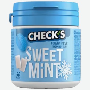 Жевательная резинка Check’s Sweet Mint без сахара 50 подушечек 70 г