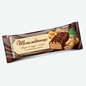 Вафли «Шоколадница» хрустящие с орехами, 30 г