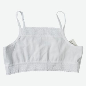 Майка топ для девочек, р.32, белый, 100% хлопок, SEVIM-7038