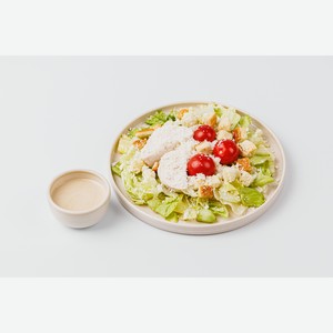 Салат  Цезарь  с курицей и пекинской капустой 180 г (145 г салат, 35 г соус)