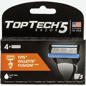 Кассеты Toptech Razor 5 сменные 4шт., 4 шт