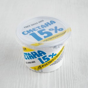 Сметана РОСТАГРОЭКСПОРТ 15% 180г