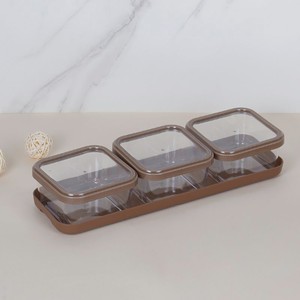 Набор ёмкостей на подставке, 0,4 л, 3 шт.