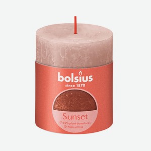 BOLSIUS Свеча рустик Sunset розовый+янтарь, 260 шт