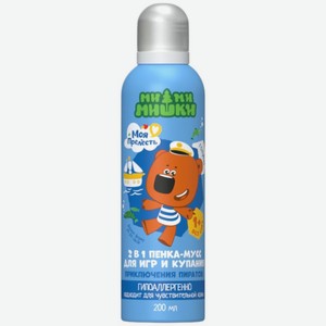 Пенка мусс Моя Прелесть Мимимишки для купания цветная голубая 200мл, 200 мл