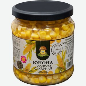 Кукуруза Юнона сахарная в зернах 460г, 450 мл