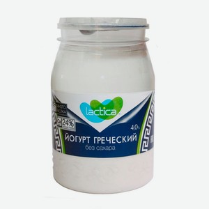 Йогурт Lactica греческий натуральный 4% 190г, 190 г