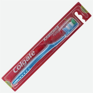 Зубная щетка Colgate Классика Плюс средней жесткости синяя