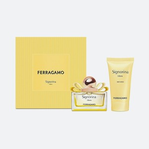 FERRAGAMO Подарочный набор женский Signorina Libera Set, Парфюмерная вода, спрей 30 мл + лосьон для тела, 50 мл