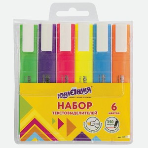 ЮНЛАНДИЯ Набор текстовыделителей COLORSTAR, 6 шт.