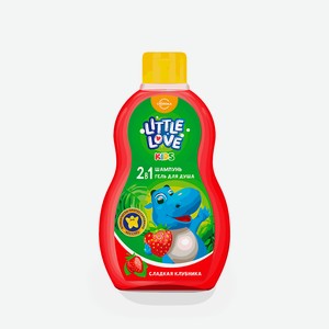 СВОБОДА Детский шампунь + гель для душа 2 в 1 Little love сладкая клубника, 400 мл