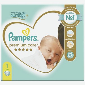 Подгузники Pampers Premium Care 2-5кг 102шт., 102 шт