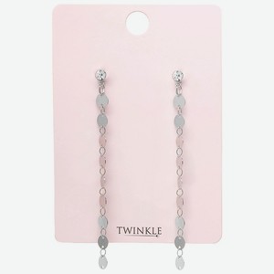 TWINKLE Серьги SILVER COINS, 1 пара