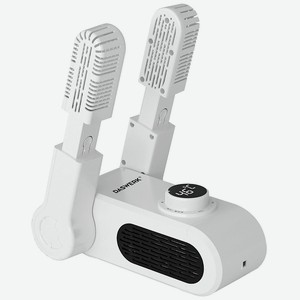 DASWERK Сушилка для обуви, варежек, перчаток, Максимальная температура : 48 °C. Потребляемая мощность: 150 Вт. Тип электропитания: от сети. Напряжение питания : 220 В. Раздвижная: да. Размер: 29х19,5х10см.