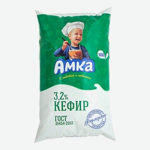 Кефир Амка 3,2% БЗМЖ 1 л