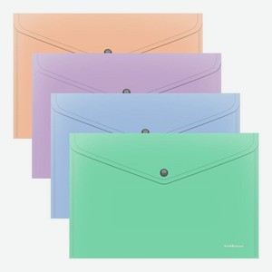Папка-конверт на кнопке пластиковая ErichKrause Matt Pastel Bloom A4 1 шт. цвет в ассортименте