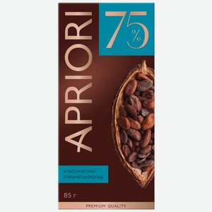 Шоколад Apriori 75% какао горький 85г, 85 г