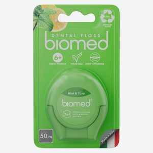 Зубная нить Biomed Мята и Юдзу, 50 м