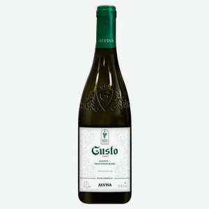 Вино Gusto VINO ALIGOTE – SAUVIGNON BLANC столовое белое полусладкое Россия, 0,75 л