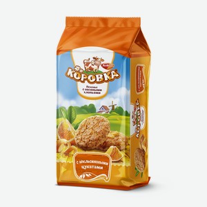 Печенье Коровка сдобное с овсяными хлопьями и апельсином, 15