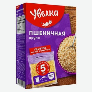 Крупа пшеничная Увелка в пакетах для варки, 5х80 г