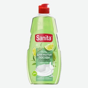 Гель для мытья посуды Sanita Матча + лайм 450 г
